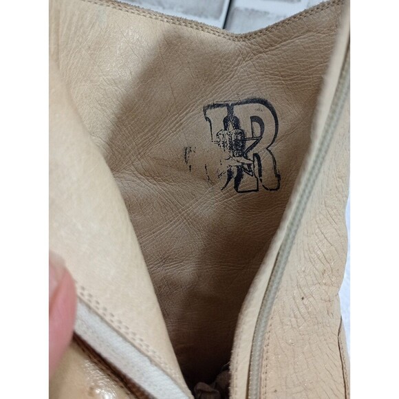 MEXICAN WOMEN'S HEELED ANKLE BOOTS & BELT Beige/Tan Color OSTRICH - Picture 9 of 16